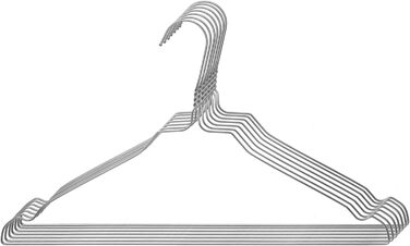 Skippy's 100 Wire Hangers Silver Wire Clothes Hangers - with Notches - for Home Use, Dry Cleaning, Retail Notched