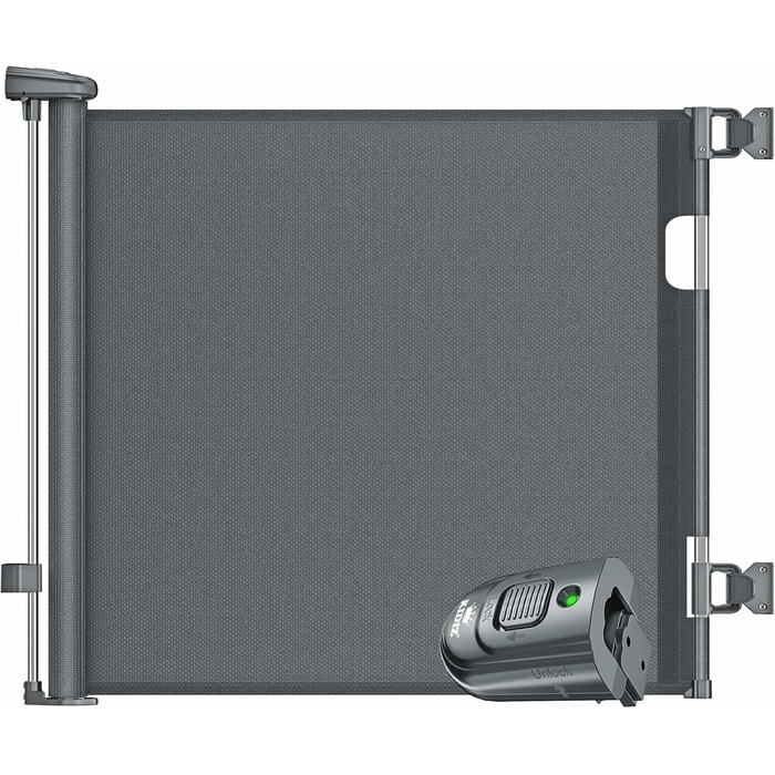 Захист для сходів KIDIZ®: розтяжний захист для дітей та домашніх тварин, 0-180 см, антрацит