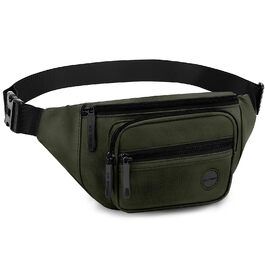 Чоловіча та жіноча бананка, водонепроникна, поясна сумка, стильна бананка з 4 відділеннями на блискавці, для подорожей, піших прогулянок, активного відпочинку (хакі)