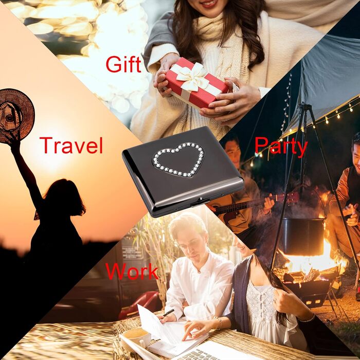 Металеве цигарковий футляр у формі серця Rosegold для 20 цигарок (83's 20pcs)