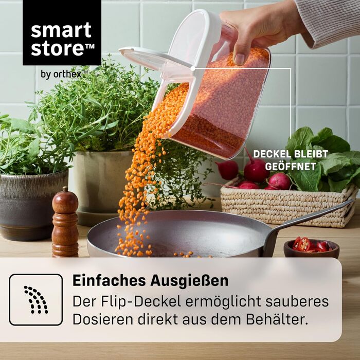 Набір контейнерів для зберігання SmartStore 5 шт. герметичні – пластикові контейнери з кришками, без BPA, для мийки посуду, штабельовані, для кухні – 2x 0.8л, 2x 1.6л, 1x 1.65л + 2 контейнери 1.1л з кришкою