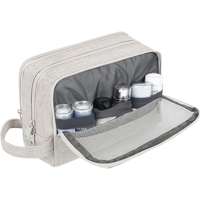 Чоловічий дорожній косметичний набір Wandf - органайзер для туалетних речей (Джинс, Бежевий)