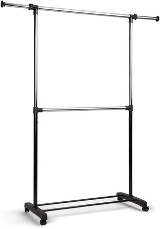 HELDENWERK Clothes Rail with Wheels - Coat Rack Stand, Stable and Load-Bearing - Extendable Clothes Rail