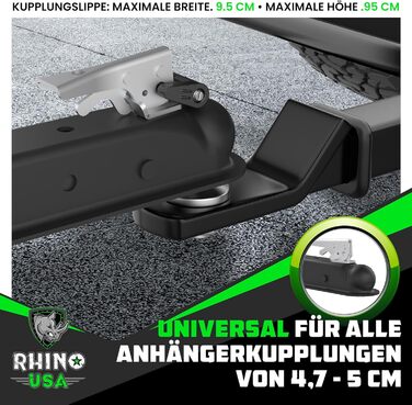 Rhino USA замок для причепа 51мм – посилений сталевий протиугінний комплект для причепів, автодомів, човнів