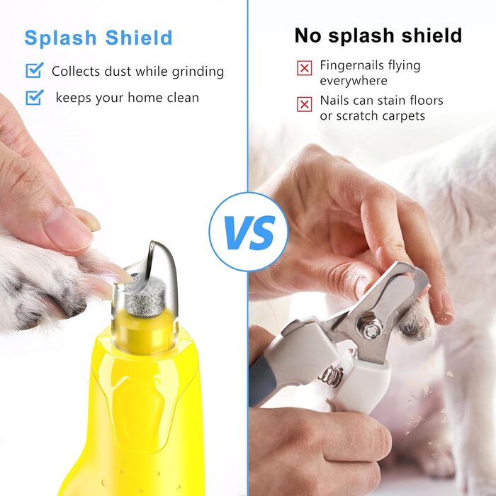 Шліфувальник для собак 4UMOR з 6-ма рівнями та 2 LED-лампами - безпечний та ефективний догляд за кігтями для собак великих, середніх та маленьких порід