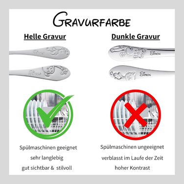 Дитячий столовий прилад Kinderbesteck Bauernhoffreunde з гравіюванням імені - персоналізований столовий прилад - індивідуальний хрещення для хлопчика/дівчинки - унікальний подарунок - набір з 4 частин