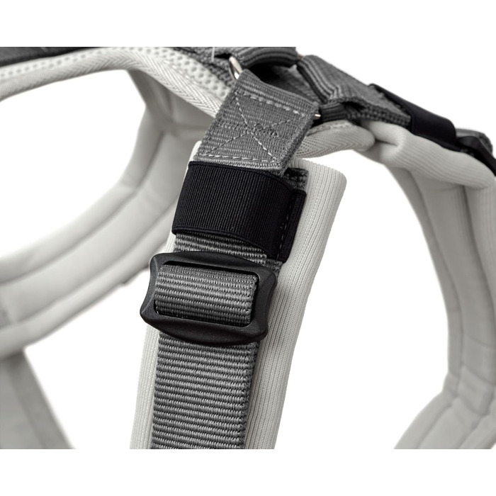 Нашийник для собак HUNTER Maldon, світло-сірий/сірий, м'який, з 3M Scotchlite, регулюється, з м'яким ручним захопленням, розмір S-M