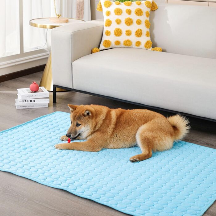 Килимок охолоджуючий для собак YXHZVON, 150 x 100 см, 2XL, блакитний. Охолоджуючий килимок для собак, миється, для дому, машини, в дорогу.