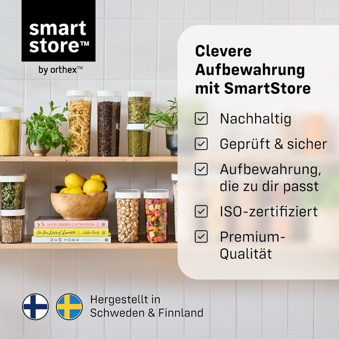 Набір контейнерів для зберігання продуктів SmartStore 5 шт. герметичні, пластикові, без BPA, для кухні 0.8л (2шт), 1.6л (2шт), 1.65л (1шт)