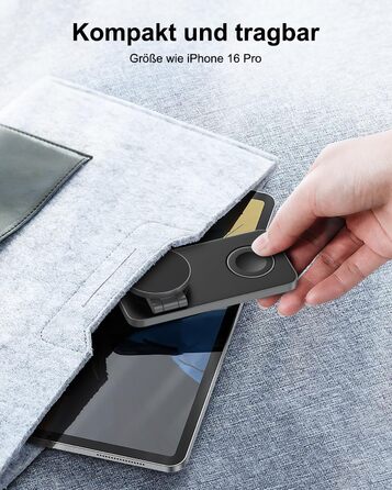 Бездротовий зарядний пристрій 3-в-1 MagSafe для iPhone, Apple Watch та AirPods Pro (Чорний)