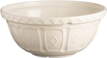 Mason Cash Stoneware Mixing Bowl 26 cm, Cream, 2.7 L, Dough Bowl for Bread Dough, Cake Dough or Pizza Dough, made of high-quality, chip-resistant stoneware, large dough bowl