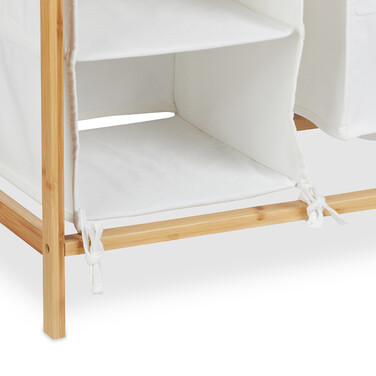 Relaxdays Laundry Basket Shelf made of Bamboo