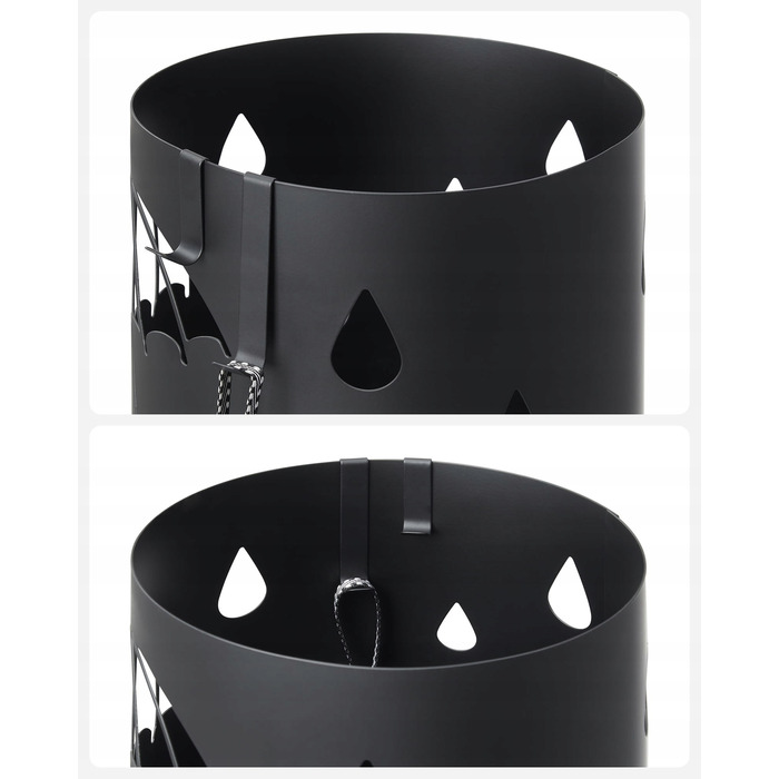 Підставка для парасольок Songmics, металева, чорна