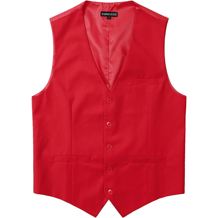 Чоловічий жилет Parklees Slim Fit: класичний, для костюма, смокінга, повсякденний, червоний колір