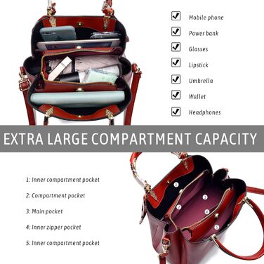 Сумка жіноча Myhozee середнього розміру з PU шкіри, чорна: сумка через плече, кросбоді, ручна сумка