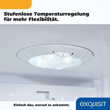 Exquisit Mini холодильник KB60-V-090E червоний | 52 л об'єм | LED-підсвітка | скляні полиці | ширина 45 см