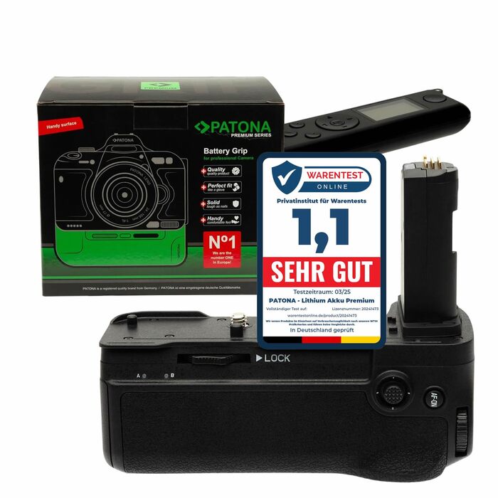 PATONA Захоплення батареї Premium, заміна для MB-N11RCL, сумісний з Nikon Z6II, Z7II, з USB-C зарядкою та пультом ДУ | Ергономічний, неслизький