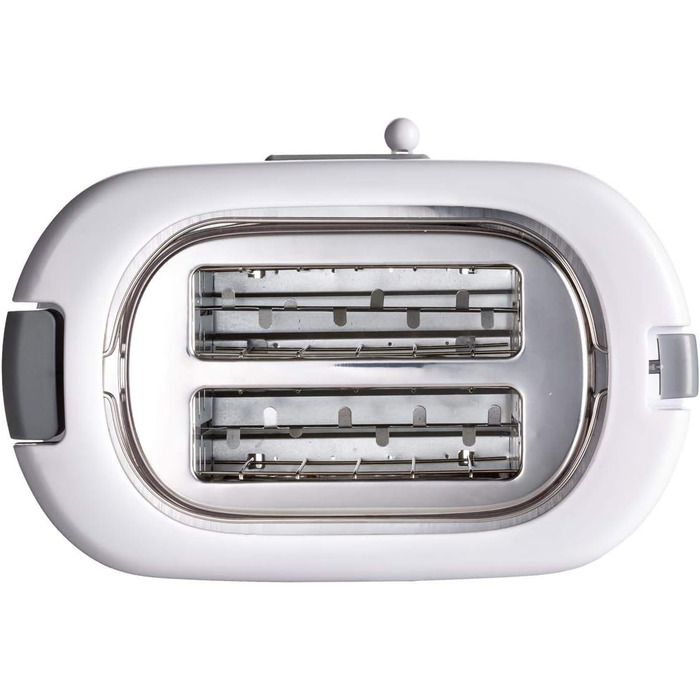 Тостер Ariete 159 Toastime з 2-ма відділеннями, з пружинним захватом, розморожування та підігріву, 700 Вт, нержавіюча сталь, білий