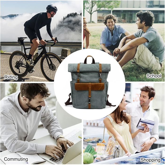 Рюкзак FANDARE Rolltop з водонепроникною тканиною, 15.6