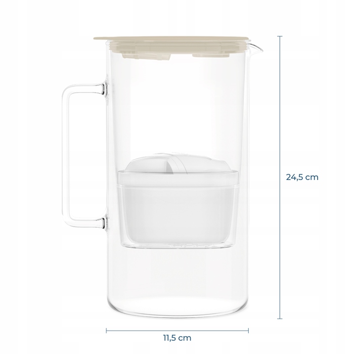Скляний фільтр-кувшин Wessper D4 BOROSILICATE MINI FF BG з фільтром