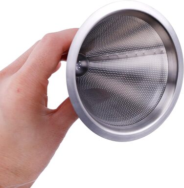 Kinto Unitea One Touch Teapot made of stainless steel, heat-resistant glass teapot with stainless steel infuser in the lid (Japan Import) (850ml, Silver)