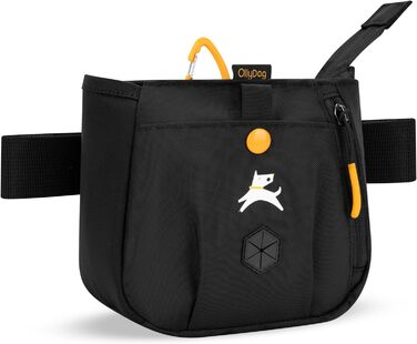 ОлліДог Backcountry Tagestasche - сумка для ласощів та відходів для собак, з кліпсою на пояс, Raven S'25