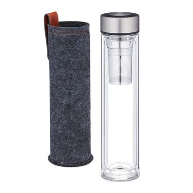 Relaxdays 500 ml Teeflasche for on the go
