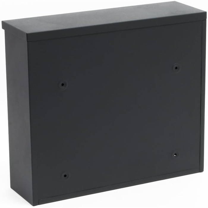 Поштова скринька Wiltec V12 антрацит 360x115x320 мм, настінна, з замком, оглядовим вікном та табличкою для імені, сталь оцинкована