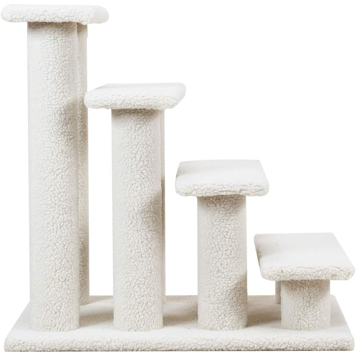 Сходинка для котів та собак GOPLUS - Кліматичний комплекс з драбиною, котячий будиночок, когтеточка (білий)