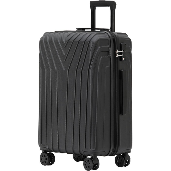 Валіза BEIBYE, рол-валіза, жорсткий корпус, TSA замок, подвійні колеса, розширення, темно-зелений (76 см)