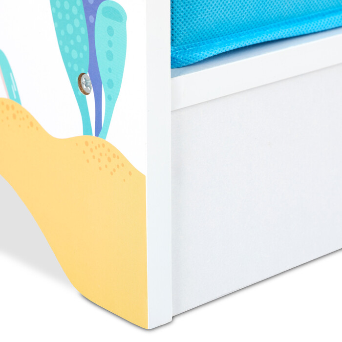Relaxdays Children's Shelf with 2 Boxes & 3 Hanging Pockets