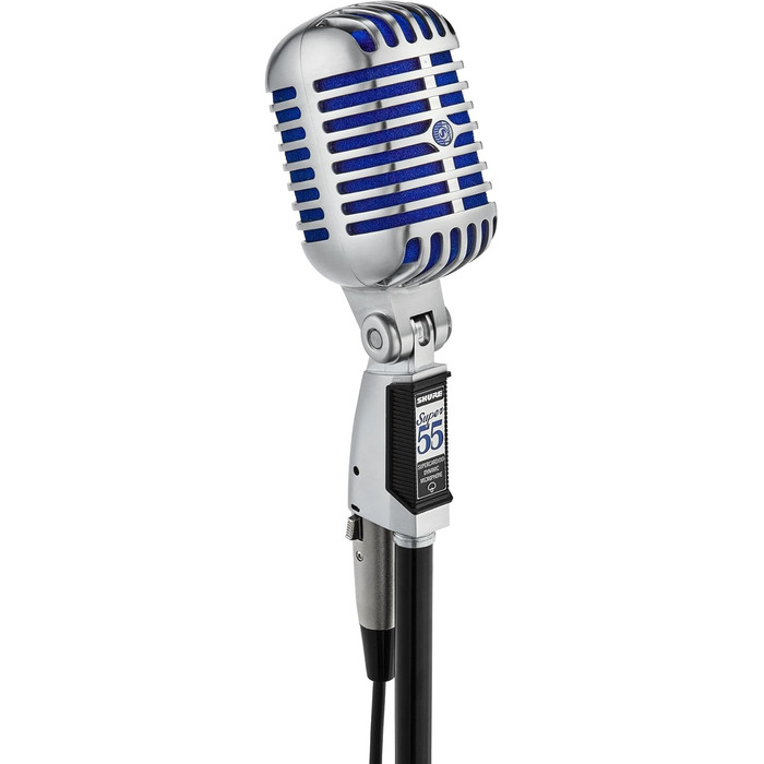Мікрофон Shure Super 55 Deluxe - вінтажний динамічний суперкардіоїдний мікрофон, легендарний вигляд, класичний звук, міцний литий корпус