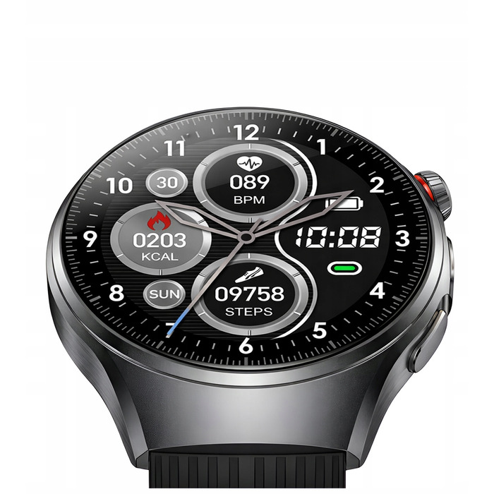 Смарт-годинник Lazird ZEGAREK з функціями ЕКГ, тонометром та глюкометром, чорний