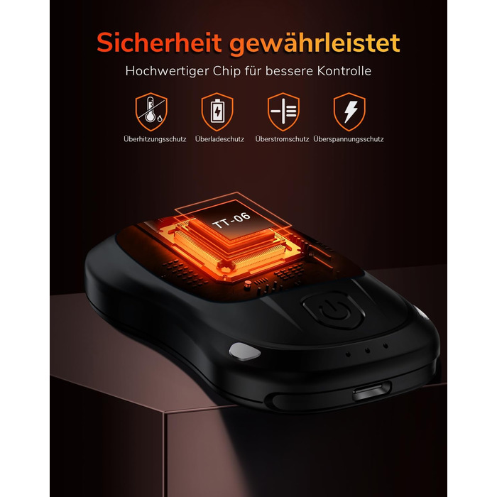 Електричний гріє для рук, перезаряджуваний, USB, набір 2 шт. (Помаранчевий)