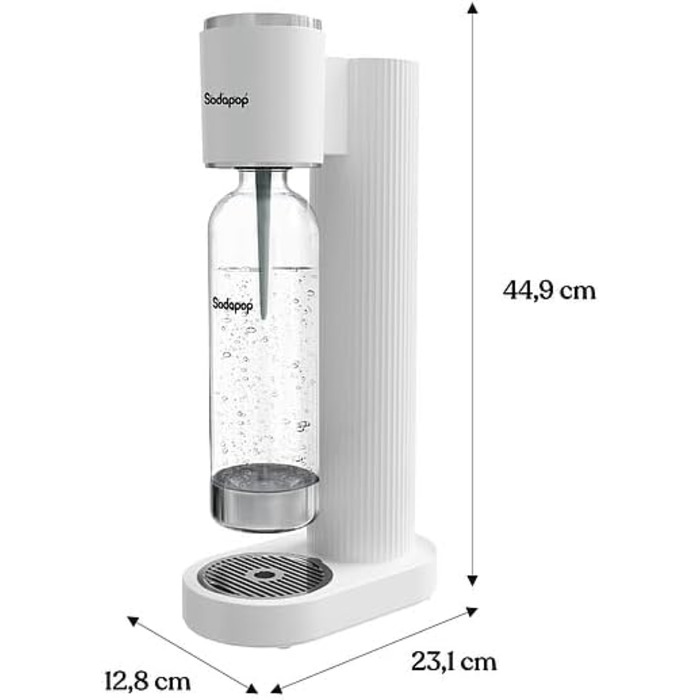 Водопровідна система Sodapop Cooper: стильна та компактна модель (44.9 см, білий, з PET-пляшкою)