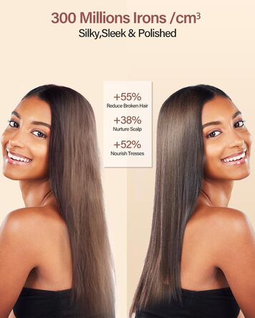 Іонізатор для волосся DEWILY, фен з магнітним дифузором, 110,000 RPM безщітковий мотор, швидке сушіння, подорожний фен, 300 мільйонів негативних іонів, сірий (з 2 насадками) Classic Grey