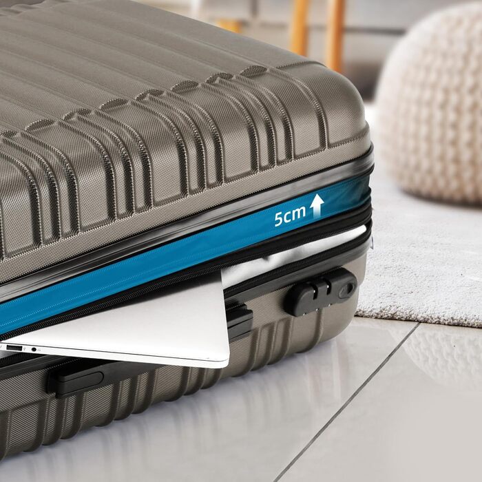 Набір валіз Beibye Hartschalen з твін-колесами (кофе, набір)