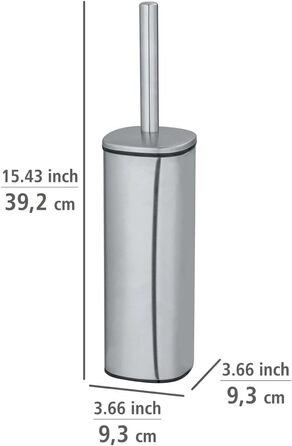 Набір для туалету WENKO Alassio: щітка для унітазу з тримачем, знімний наконечник, нержавіюча сталь, чорний матовий