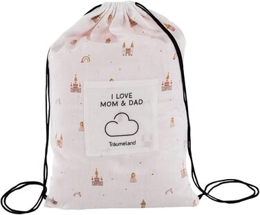 Комплект постільної білизни Träumeland для ліжечка, 80x80 см + 35x40 см, бавовна, у подарунковій упаковці (Märchengold)