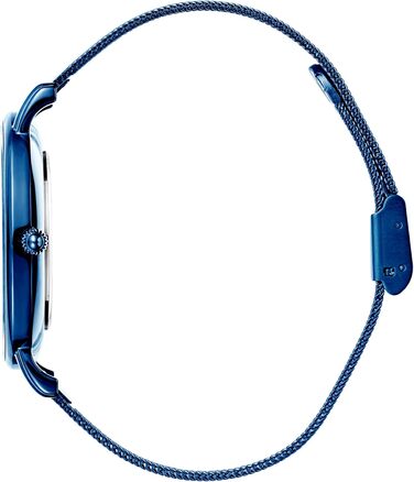 Годинник чоловічий BUREI, мінімалістичний, кварцовий, водонепроникний, ультратонкий. Чоловічий подарунок. (Цілком синій)