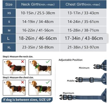 Шлейка для собак HEELE з розподілом навантаження, світловідбиваюча, з м'якою ручкою, контроль, 2 металеві кільця, для собак маленьких, середніх та великих порід, Aree, Зелена, C-Aree Grün (L, Uni-Königsblau)
