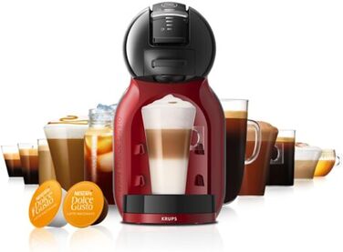 Кавомашина NESCAFÉ Dolce Gusto Mini Me від Krups: компактна, автоматична, 15 bar, чорний/вишневий