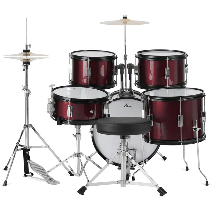XDrum Junior Pro Kinder барабанний набір Red - для дітей 5-9 років, з аксесуарами та навчальним посібником