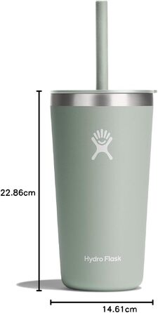 Термостакан Hydro Flask Travel Tumbler 1180 мл (40 Oz) з кришкою та трубою, нержавіюча сталь, вакуумна ізоляція, колір Agave