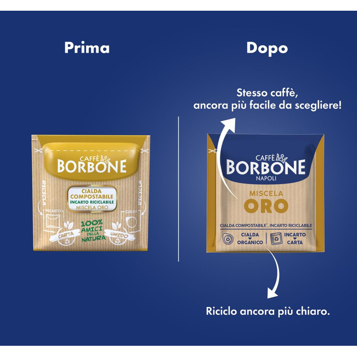 Кавові пади Caffè Borbone Gold, сумісні з ESE системою (44 мм), біорозкладні, 150 шт