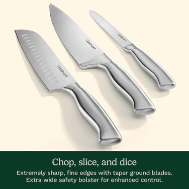 Cuisinart 15-Piece Stainless Steel Hollow Handle Knife Block Set