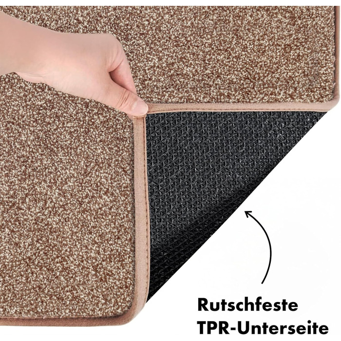 Килимок для взуття Floordirekt антиковзкий, миючий, для дому та коридору (80x120 см, коричневий)