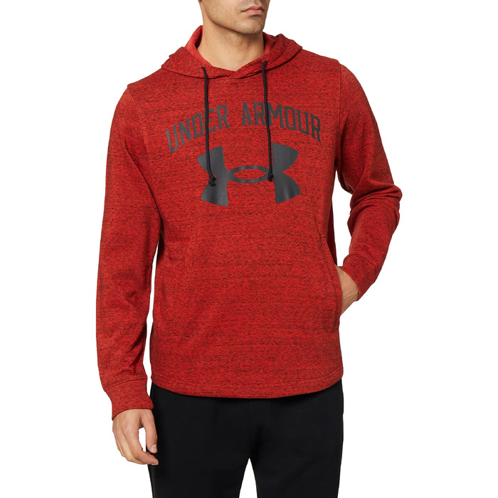 Чоловічий худі Under Armour Rival Terry Big Logo з каптуром, Radiant Red/Black (розмір S)