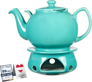 Керамічний чайник Urban Lifestyle LIVERPOOL з ситом із нержавіючої сталі, 1.1 л, бірюзовий