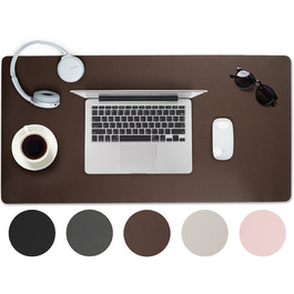 Підкладка на стіл Sidorenko 80x40 см, миюча, з PU-шкіри, коричнева - килимок для миші, офісний килимок
